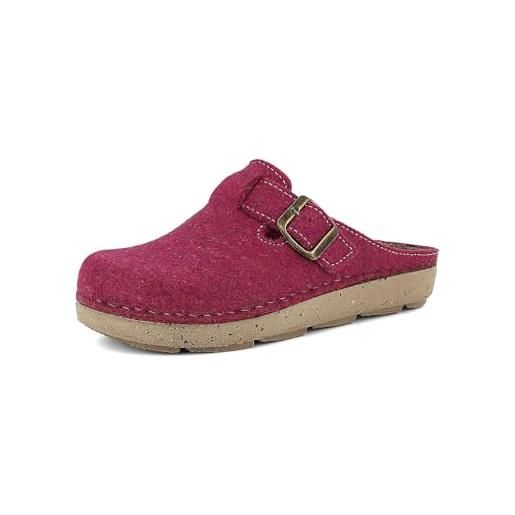 inblu pantofole ecofriends, zoccoli donna con fibbia regolabile, suola e tomaia in materiale riciclato
