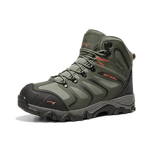 NORTIV 8 scarponi da trekking uomo impermeabili escursionismo antiscivolo stivali aperta scarpe da trekking arrampicata armadillo