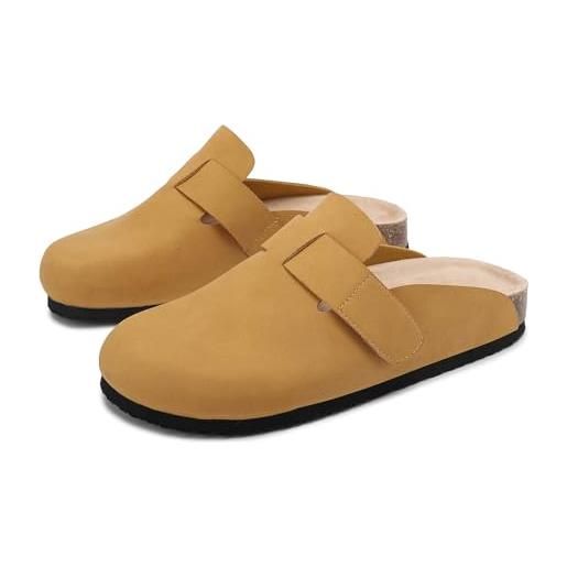 ARRIGO BELLO sabot donna ciabatte in pelle chiusa sandali sughero regolabile pantofole scarpe da giardino eu36-41