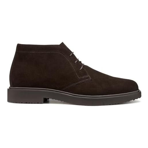 Geox stivali da uomo u massimiano alla caviglia, marrone scuro, 40 eu, marrone scuro. , 40 eu
