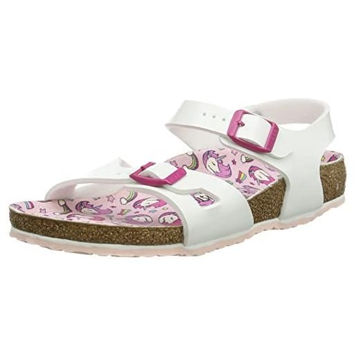 Birkenstock rio patent kids 1018864, girl sandals, white, 24 eu