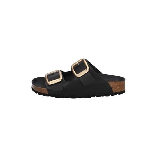 GRÜNLAND grunland cb 3272 sandalo ciabatta donna doppia fibbia nero