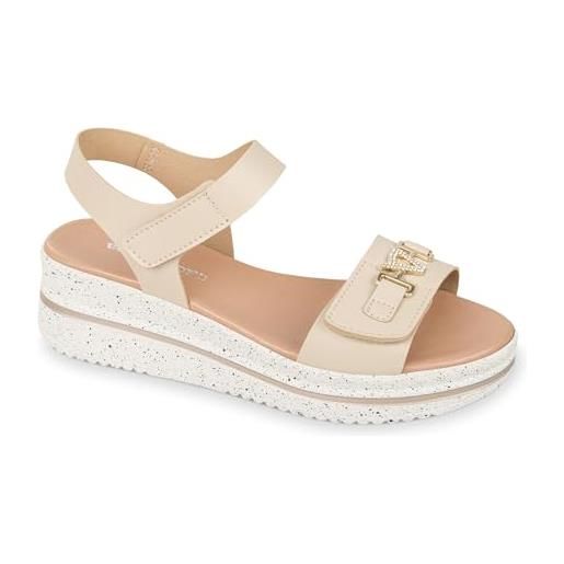 Valleverde sandali donna vg2199s in pelle beige eu 37