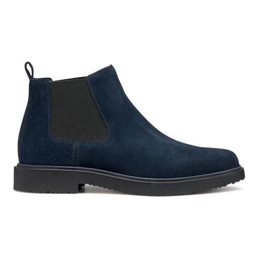 Geox stivali da uomo u massimiano alla caviglia, blu navy, 41 eu