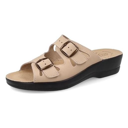 Fly Flot pantofola donna 2 fibbie 36 beige
