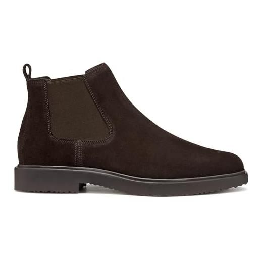 Geox stivali da uomo u massimiano alla caviglia, marrone scuro, 44 eu, marrone scuro. , 44 eu
