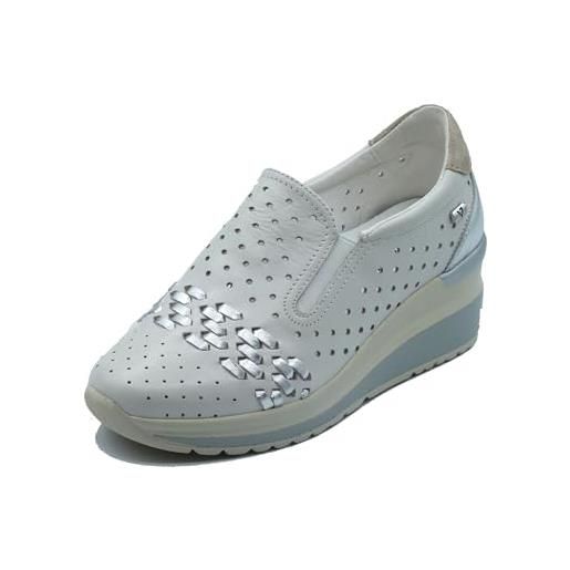 Valleverde vvca101f nappa avorio mocassini per donna in pelle traforata avorio (taglia 37)