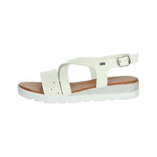 Valleverde sandalo donna 24200 in pelle bianco una calzatura adatta per tutte le occasioni. Primavera-estate 2022 eu 38