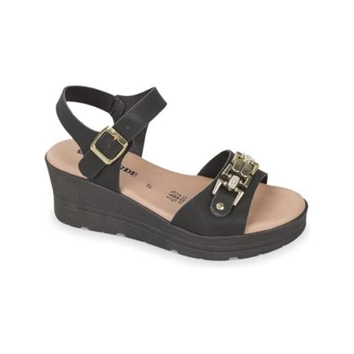 Valleverde sandali donna 55580 in pelle nero eu 40