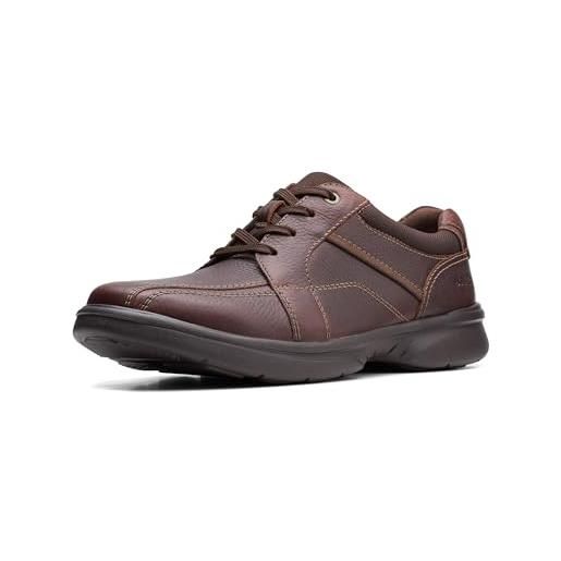 Clarks uomo bradley walk oxford, pelle marrone, 46 eu