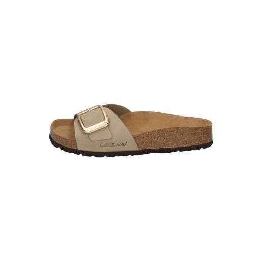 GRÜNLAND il benessere è naturale grunland enny cb1799 kaki ciabatte donna anatomiche re-soft pelle fibbia birk 38