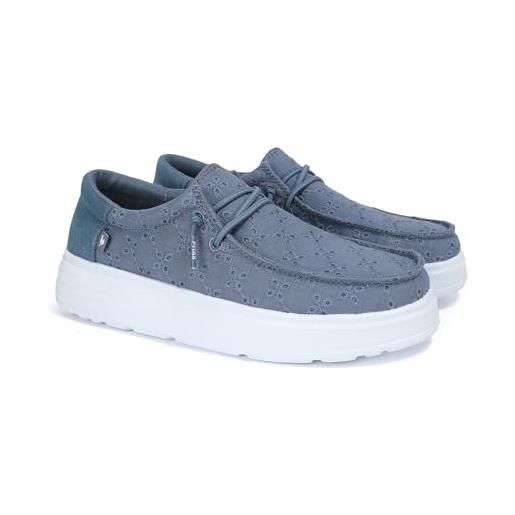 Pitas | lotto | mocassini da donna per l'estate | scarpe da barca estive | sportive uomo | sneakers casual | scarpa da vela | calzatura senza lacci | scarpe walkinpitas | blu 40