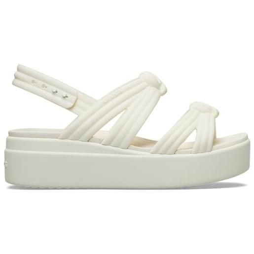 Crocs brooklyn knot low zeppa, avorio, 6 uk donna