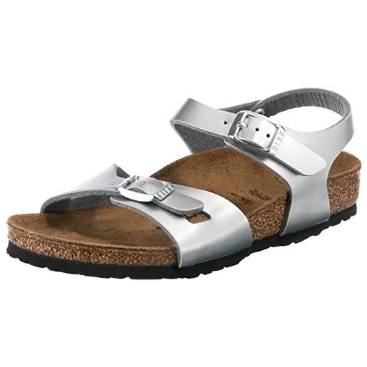 Birkenstock rio kids 29 argento electric metallic silver