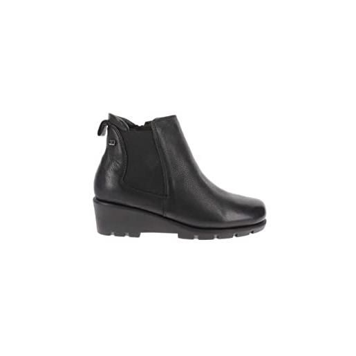 Valleverde tronchetto donna vs10410 in pelle nero modello casual. Una calzatura comoda adatta per tutte le occasioni. Autunno-inverno 2022. Eu 38