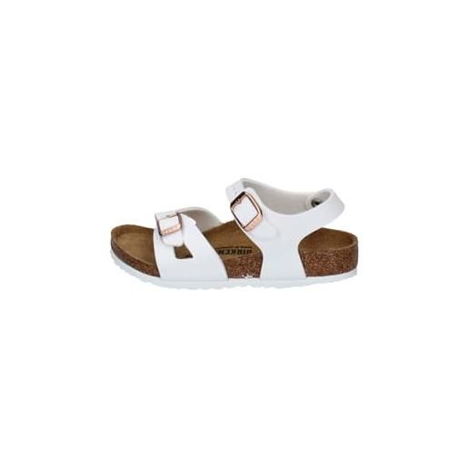 Birkenstock rio kids 1024374 white bianco sandali bambina ragazza fibbie 30