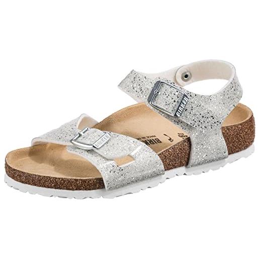 Birkenstock rio kids birko-flor 29 bianco cosmic sparkle white