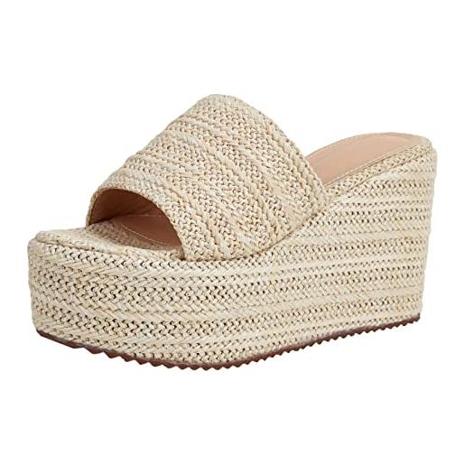 Generico zeppa donna estiva casual comodi sandalo gioiello moda slip on nuovi sandali eleganti strass fiore bohemia wedge plateau piscina sandalo estivi scarpe da sposa aperte sandali zeppa pantofole