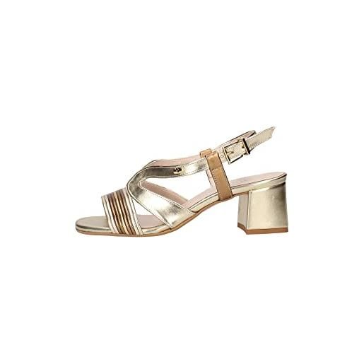 Valleverde sandalo donna 28221 in pelle gold una calzatura adatta per tutte le occasioni. Primavera-estate 2022 eu 37
