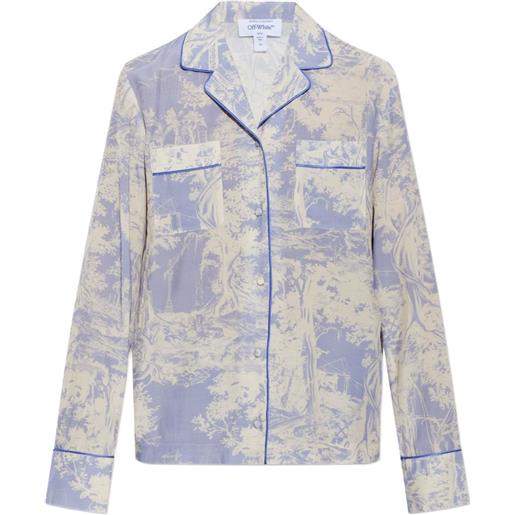 Off-White city graphic-print pajama shirt - viola