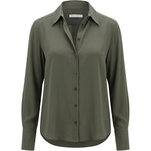 Patrizia Pepe logo-plaque long-sleeve shirt - verde
