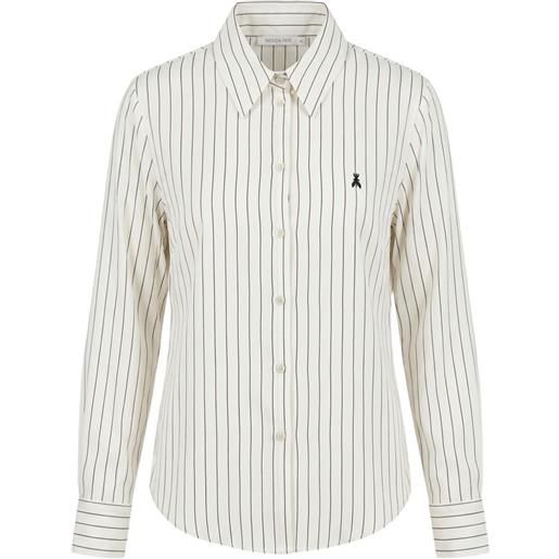 Patrizia Pepe striped long-sleeve shirt - toni neutri