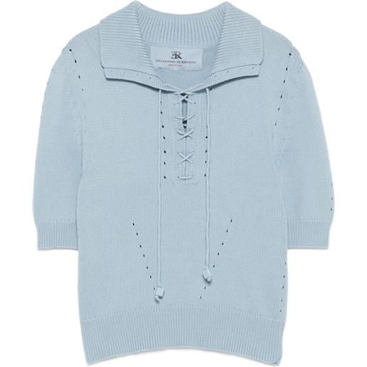 Ermanno Scervino t-shirt con lacci - blu