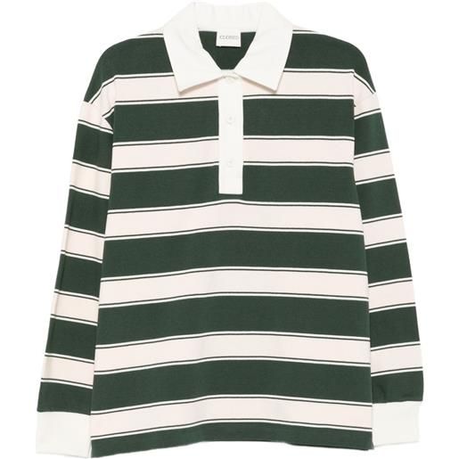 Closed polo a righe - verde