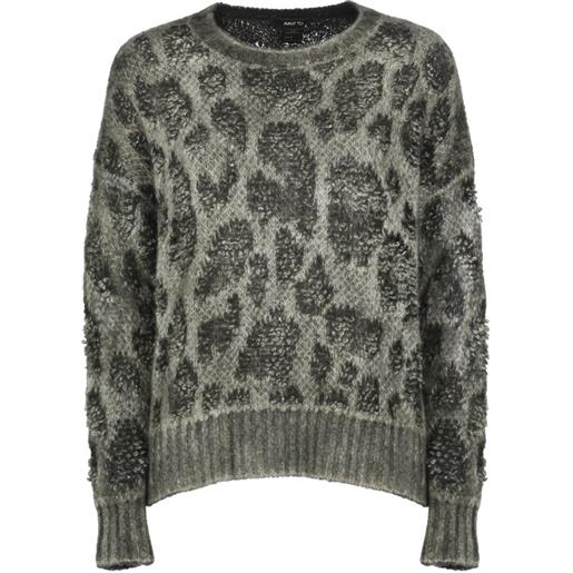 Avant Toi maglione leopardato - verde