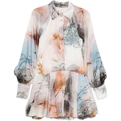 Aje mietta aria natura mini dress - toni neutri