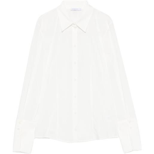 Patrizia Pepe jacquard-patterned poplin shirt - bianco