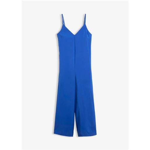 bonprix tuta elegante in misto viscosa con spalline regolabili-blu
