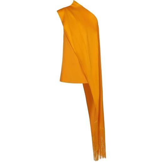 Taller Marmo abito corto berenson con frange - arancione