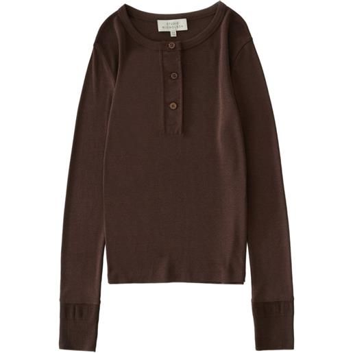 Studio Nicholson polo roane - marrone