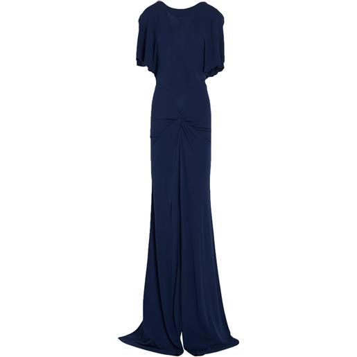 ELISABETTA FRANCHI - vestito lungo - blu navy