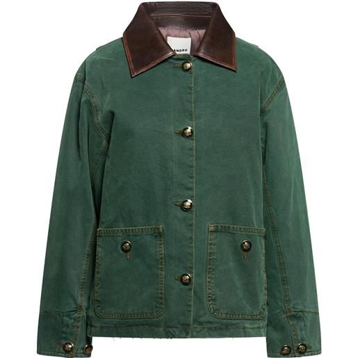 SANDRO - giubbotto jeans - verde