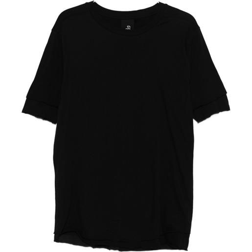 Thom Krom t-shirt girocollo con orlo a taglio vivo - nero