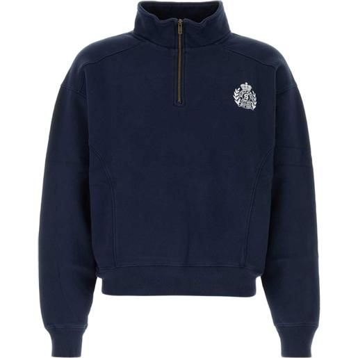 Sporty & Rich maglione con ricamo ny crest - blu
