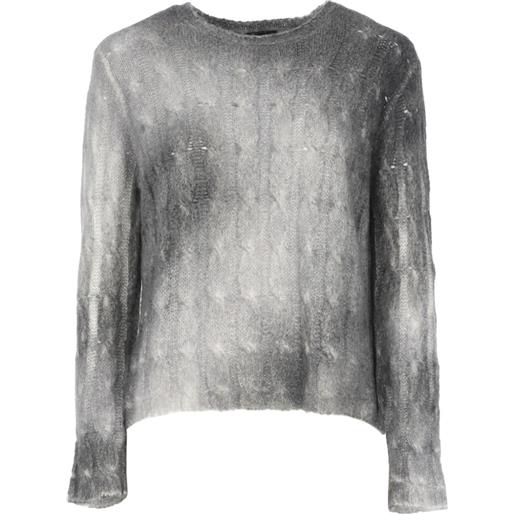 Avant Toi maglione con fantasia tie dye - grigio