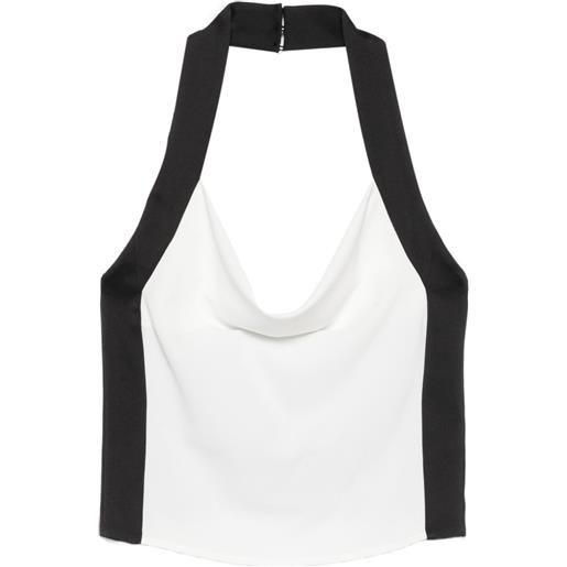 Patrizia Pepe backless halterneck top - bianco