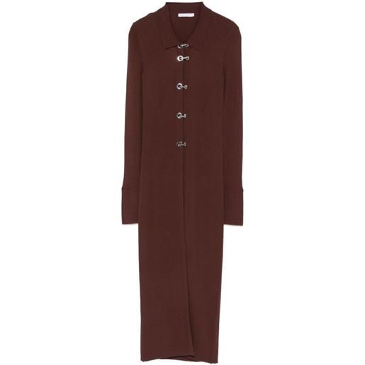 Patrizia Pepe ribbed toggle-fastening cardigan - marrone