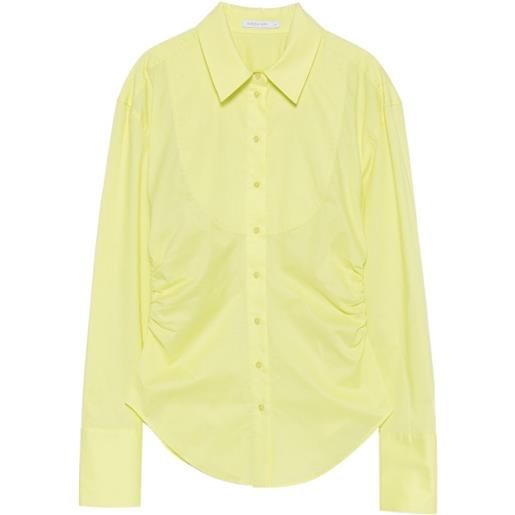 Patrizia Pepe gathered poplin shirt - giallo