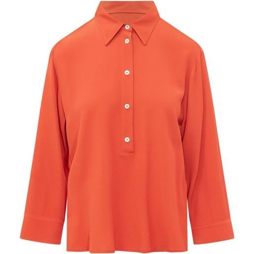Glanshirt camicia a maniche lunghe - arancione