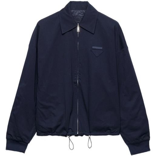 Prada giacca reversibile in jersey - blu