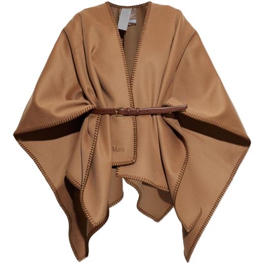 Max Mara poncho con cintura - toni neutri