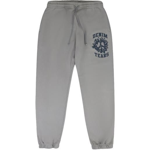 Denim Tears university logo-print track pants - grigio