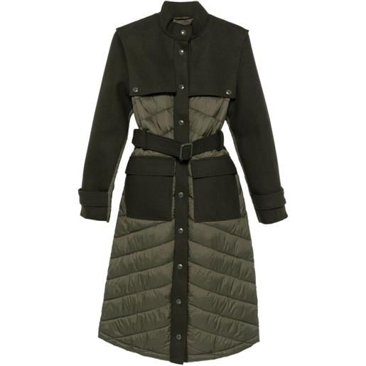 Patrizia Pepe quilted panelled coat - verde