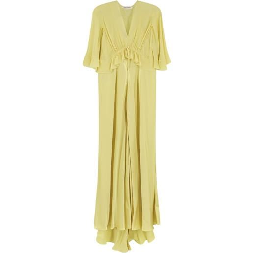 Alberta Ferretti v-neck maxi dress - giallo