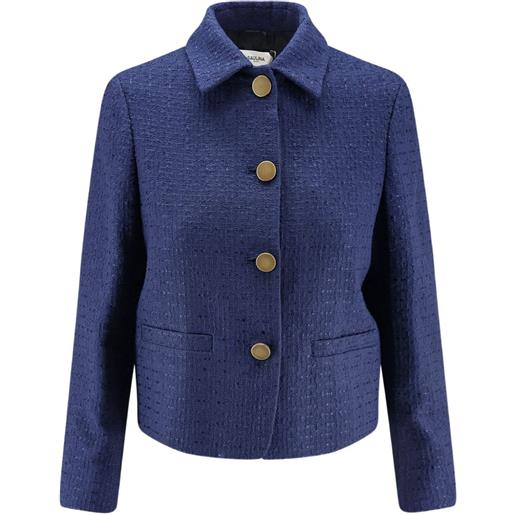 SAULINA giacca aria con ricamo - blu