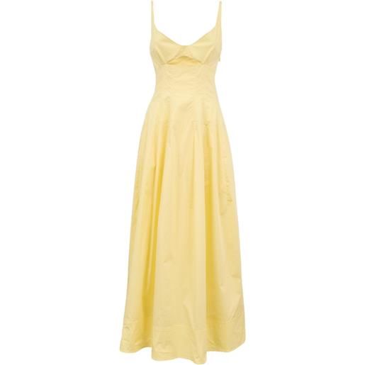SIMKHAI abito midi maddy con dettaglio cut-out - giallo